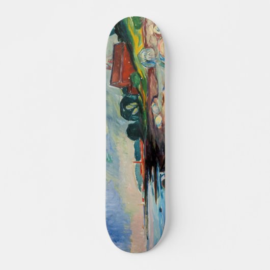 Skateboard Edvard Munch - Rive avec Maison Rouge (Devant)