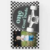 Skateboard Een Cool Dude Verjaardag Foto Spandoek (Verticaal)
