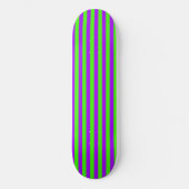 Skateboard Électrique Psychédélique violet et arlequin vert (Recto)