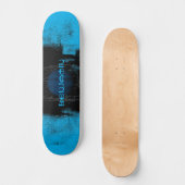 Skateboard Électrique Turquoise Grunge Urbain Jupiter (Recto)