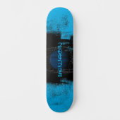 Skateboard Électrique Turquoise Grunge Urbain Jupiter (Recto)