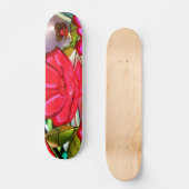 Skateboard Élégance Électrique en Rose (Recto)