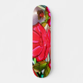 Skateboard Élégance Électrique en Rose (Devant)