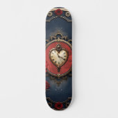 Skateboard Élégance Éternelle – Cœur d'Horlogerie (Recto)