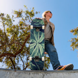 Skateboard Élégance florale : Planche à roulettes Plantes con
