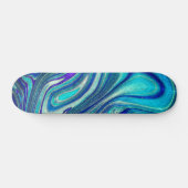 Skateboard Elégant Aquamarine Paua Rainbow Shell inspiré (Horz)
