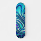 Skateboard Elégant Aquamarine Paua Rainbow Shell inspiré (Devant)