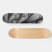 Skateboard Elégant Art numérique Fractal Silver Design (Horz)
