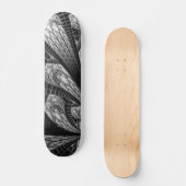 Skateboard Elégant Art numérique Fractal Silver Design (Recto)