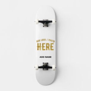 SKATEBOARD ÉLÉGANT BLANC PERSONNALISABLE MODERNE MARQUE VÉRIF
