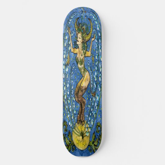 skateboard  Elegant Blue lady (Voorkant)