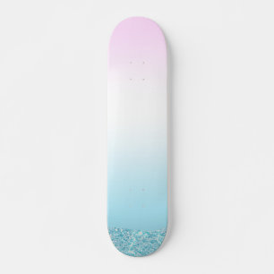Skateboard Elégant dégradé doux parties scintillant arc-en-ci