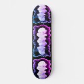 Skateboard Elégant flores d'aquarelle rose pourpre Orchidées (Recto)