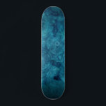 Skateboard Elégant Motif d'aquarelle Mandala Turquoise<br><div class="desc">Elégante Spirituelle Turquoise Aqua Blue Mandala Floral Watercolor Motif.</div>