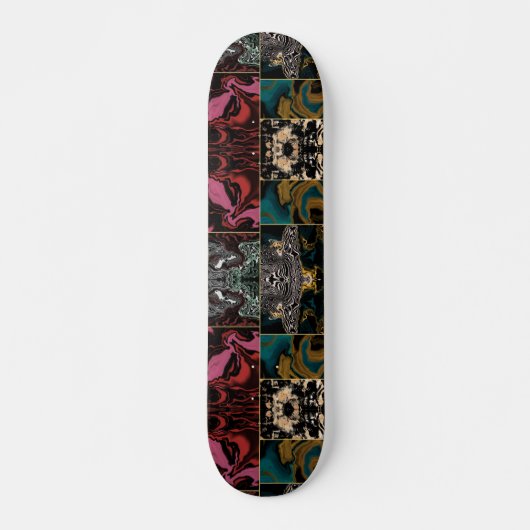Skateboard Élégant Motif MARBRE Abstrait (Devant)