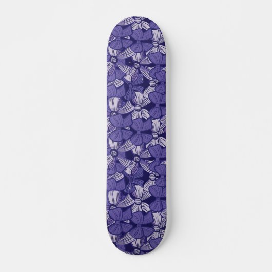Skateboard Élégant Motif pourpre (Devant)