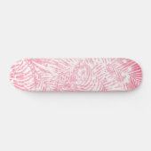 Skateboard Elégant palmier à parties scintillant rose vif mod (Horz)