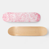 Skateboard Elégant palmier à parties scintillant rose vif mod (Horz)