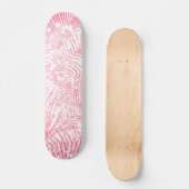 Skateboard Elégant palmier à parties scintillant rose vif mod (Recto)