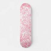 Skateboard Elégant palmier à parties scintillant rose vif mod (Devant)