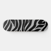 Skateboard Elégant Parties scintillant noire Silver Zebra Pos (Horz)