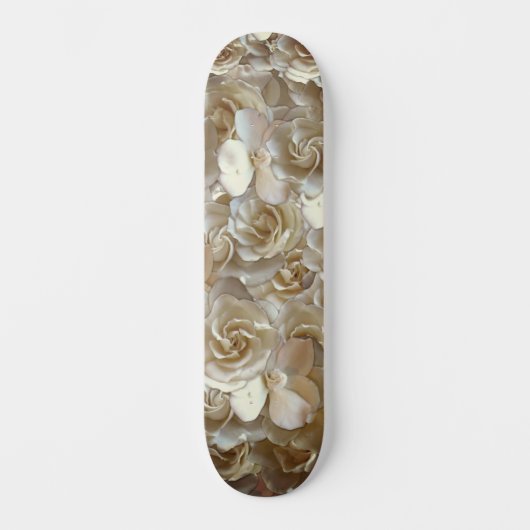 Skateboard Élégant Rose floral Motif pétal (Recto)