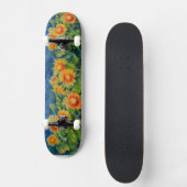 Skateboard Elégante couche de tournesol aquarelle (Recto)