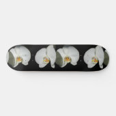 Skateboard Elégante orchidée blanche tropicale fleurs blanche (Horz)