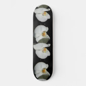 Skateboard Elégante orchidée blanche tropicale fleurs blanche (Recto)