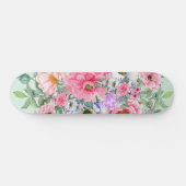 Skateboard Élégantes fleurs de jardin d'été (Horz)