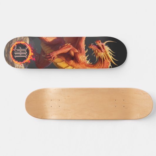 Skateboard *~* Élément AP88 Flamme de pomme de dragon élément (Horz)