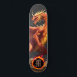 Skateboard *~* Élément AP88 Flamme de pomme de dragon élément<br><div class="desc">(Code de recherche AP88 pour trouver des articles similaires ) Transfert facile vers d'autres produits Zazzle. DRAGON Élément Élémentaire avec ANNEAU de FEU / FLAMES / FLAME et MONOGRAMME INITIAL pour votre nom - Conserver ou modifier ou supprimer le texte. Cette Fierce Popular skateboard de tendance chinoise style personnalisé pro...</div>