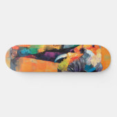 Skateboard Eléphant arc-en-ciel Abstrait (Horz)