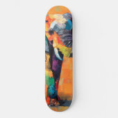 Skateboard Eléphant arc-en-ciel Abstrait (Recto)