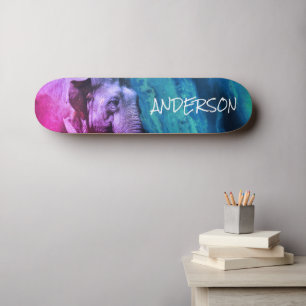 Skateboard Eléphant rose personnalisé