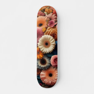 Skateboard Élevez Votre Espace Fleur de Gérbera Colorée Flora