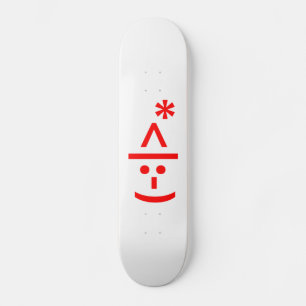 Skateboard Elfe de Noël Emoticon Xmas ASCII Texte Art