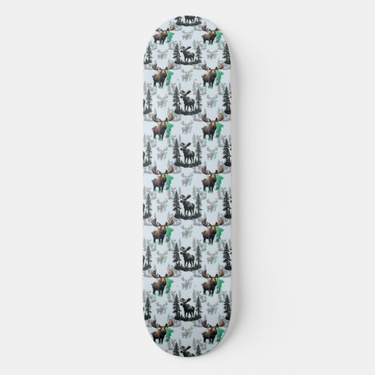 Skateboard Elk Moose Antlers Deer Design Motif (Recto)