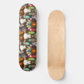 Skateboard Emblème amérindien de crâne de buffle (Recto)