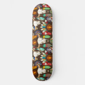 Skateboard Emblème amérindien de crâne de buffle (Recto)