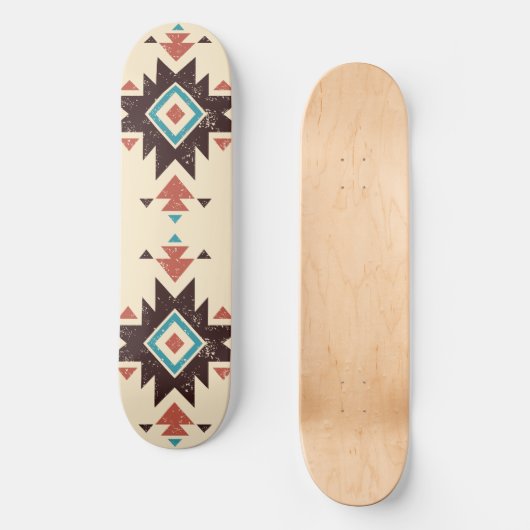 Skateboard Emblème diamant boho (Recto)