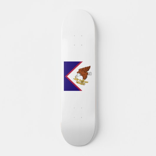 Skateboard Emblème du drapeau des Samoa américaines (Devant)
