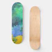 Skateboard Emerald Ocean Aquamarine Abstrait (Recto)