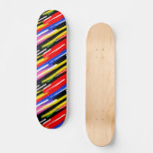 Skateboard Émeute de rayure néon électrique (Recto)