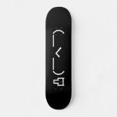 Skateboard Emoticône du doigt moyen en colère Kaomoji japonai (Recto)