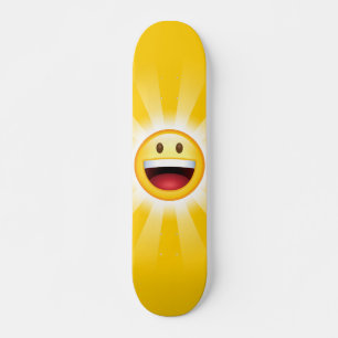 Skateboard Émoticône heureuse de visage