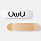 Skateboard Émoticône heureuse de visage d'Anime d'UwU (Horz)