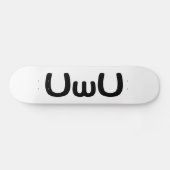 Skateboard Émoticône heureuse de visage d'Anime d'UwU (Horz)