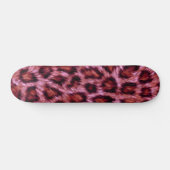 Skateboard empreinte de guépard rose (Horz)