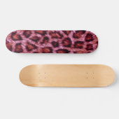 Skateboard empreinte de guépard rose (Horz)